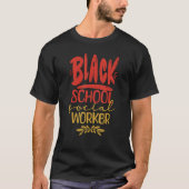 Black School Social Worker African American Work U Tシャツ (正面)