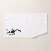 Black Scorpion Design Monogrammed バスタオルセット (ハンドタオル)