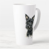 Black Scottish Terrier Latte Mug カフェラテマグ (右アングル)