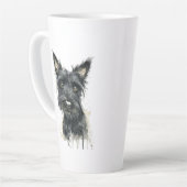 Black Scottish Terrier Latte Mug カフェラテマグ (左アングル)