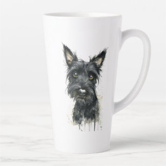 Black Scottish Terrier Latte Mug カフェラテマグ