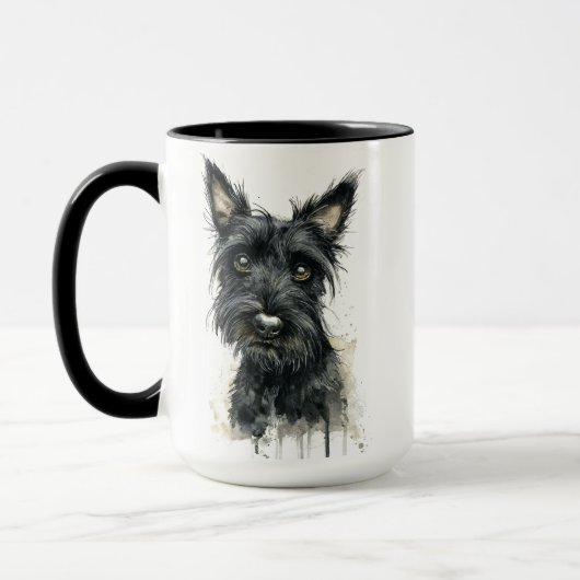 Black Scottish Terrier Mug マグカップ (左)