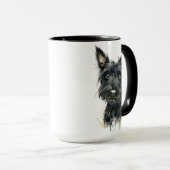 Black Scottish Terrier Mug マグカップ (正面右)