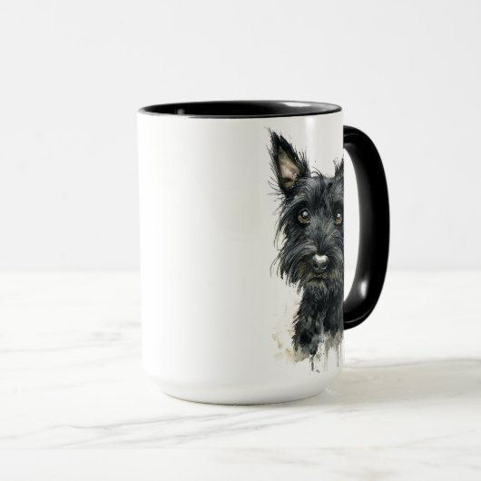 Black Scottish Terrier Mug マグカップ (正面右)