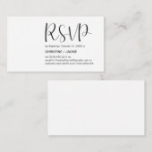 Black Scriptモダン、RSVP応答 エンクロージャーカード (正面/裏面)