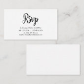 Black Scriptモダン、RSVP応答 エンクロージャーカード (正面/裏面)