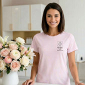 Black Script Employee Name Business Logo Lashes Tシャツ