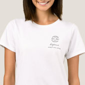 Black Script Employee Name Business Logo Makeup Tシャツ