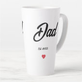 Black Script Established Dad Heart カフェラテマグ (右アングル)