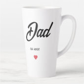 Black Script Established Dad Heart カフェラテマグ (右)