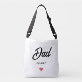 Black Script Established Dad Heart クロスボディバッグ