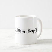 Black Script Established Dog Mom  コーヒーマグカップ (正面右)