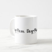Black Script Established Dog Mom  コーヒーマグカップ (正面左)