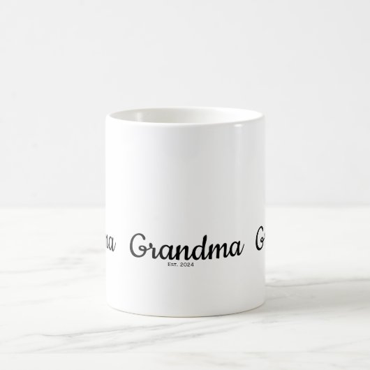 Black Script Established Grandma コーヒーマグカップ (中央)