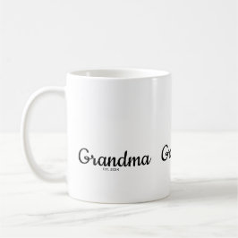 Black Script Established Grandma コーヒーマグカップ