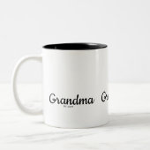 Black Script Established Grandma ツートーンマグカップ (左)