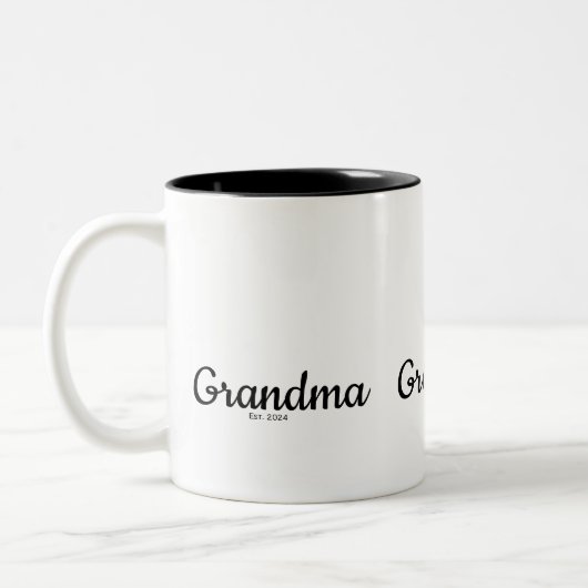 Black Script Established Grandma ツートーンマグカップ (左)