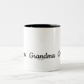 Black Script Established Grandma ツートーンマグカップ (中央)