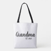 Black Script Established Grandma トートバッグ (裏面)