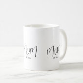 Black Script Established Mom コーヒーマグカップ (正面右)