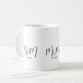 Black Script Established Mom コーヒーマグカップ (正面左)