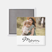 Black Script Established Mom マグネット (正面/裏面)