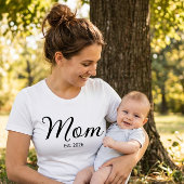 Black Script Established Mom Tシャツ