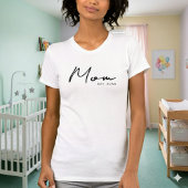 Black Script Established Mom Tシャツ