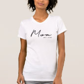 Black Script Established Mom Tシャツ (正面)