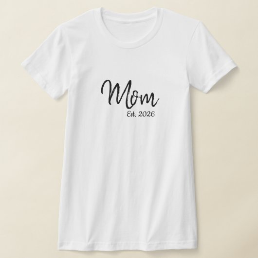 Black Script Established Mom T-Shirt Tシャツ (レイダウン)