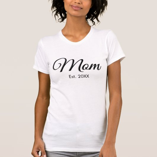 Black Script Established Mom T-Shirt Tシャツ (正面)