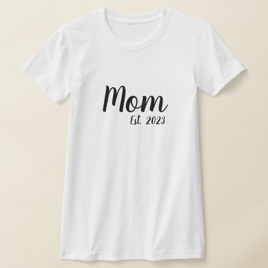 Black Script Established Mom T-Shirt Tシャツ (レイダウン)