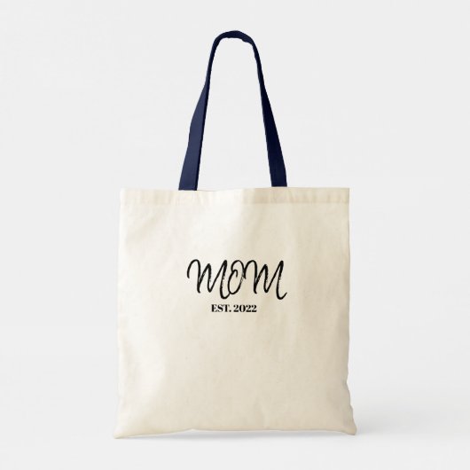 Black Script Established Mom Tote Bag トートバッグ (裏面)