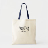 Black Script Established Mom Tote Bag トートバッグ (正面)