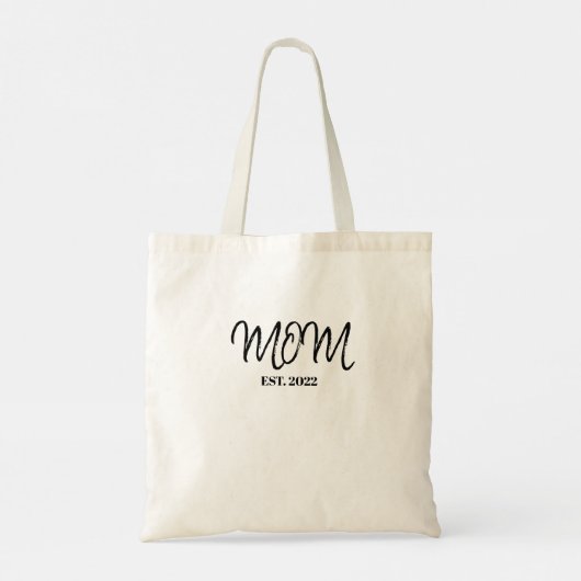 Black Script Established Mom Tote Bag トートバッグ (裏面)
