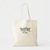 Black Script Established Mom Tote Bag トートバッグ (正面)