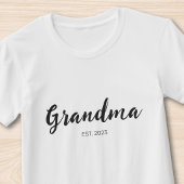 Black Script Grandma Established  Tシャツ