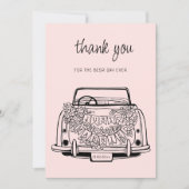 Black Script Handdrawn Simple Wedding Vow Renewal  サンキューカード (正面)