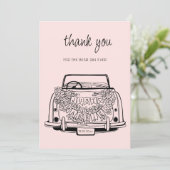 Black Script Handdrawn Simple Wedding Vow Renewal  サンキューカード (スタンド正面)