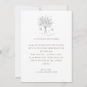 Black Script Handdrawn Simple Wedding Vow Renewal  サンキューカード (裏面)