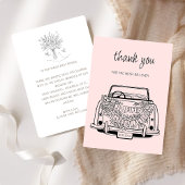 Black Script Handdrawn Simple Wedding Vow Renewal  サンキューカード