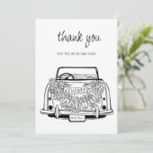 Black Script Handdrawn Simple Wedding Vow Renewal  サンキューカード (スタンド正面)