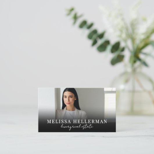 Black Script Luxury Real Estate 名刺 (スタンド正面)