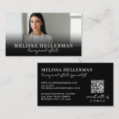 Black Script Luxury Real Estate 名刺 (正面/裏面)