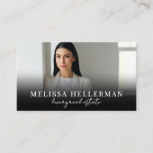 Black Script Luxury Real Estate 名刺 (正面)