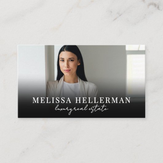 Black Script Luxury Real Estate 名刺 (正面)