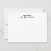 Black Script Note Cシンプルのモダンデスクから ノートカード (正面)