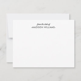 Black Script Note Cシンプルのモダンデスクから ノートカード