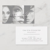 Black Script Photo Makeup Business 名刺 (正面/裏面)