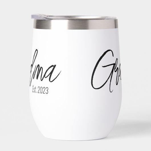 Black Script Typography Grandma Established Year (右面)